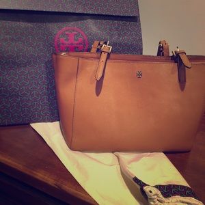 Tory Burch Emerson buckle tote - Camel